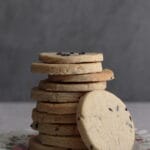 Light and crunchy lavender and lemon shortbread biscuits