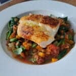 cod chorizo and lentil summer stew