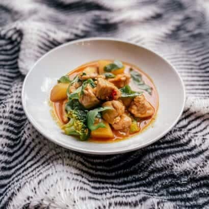 Thumbnail for Spicy Coconut Chicken and Lentil Traybake