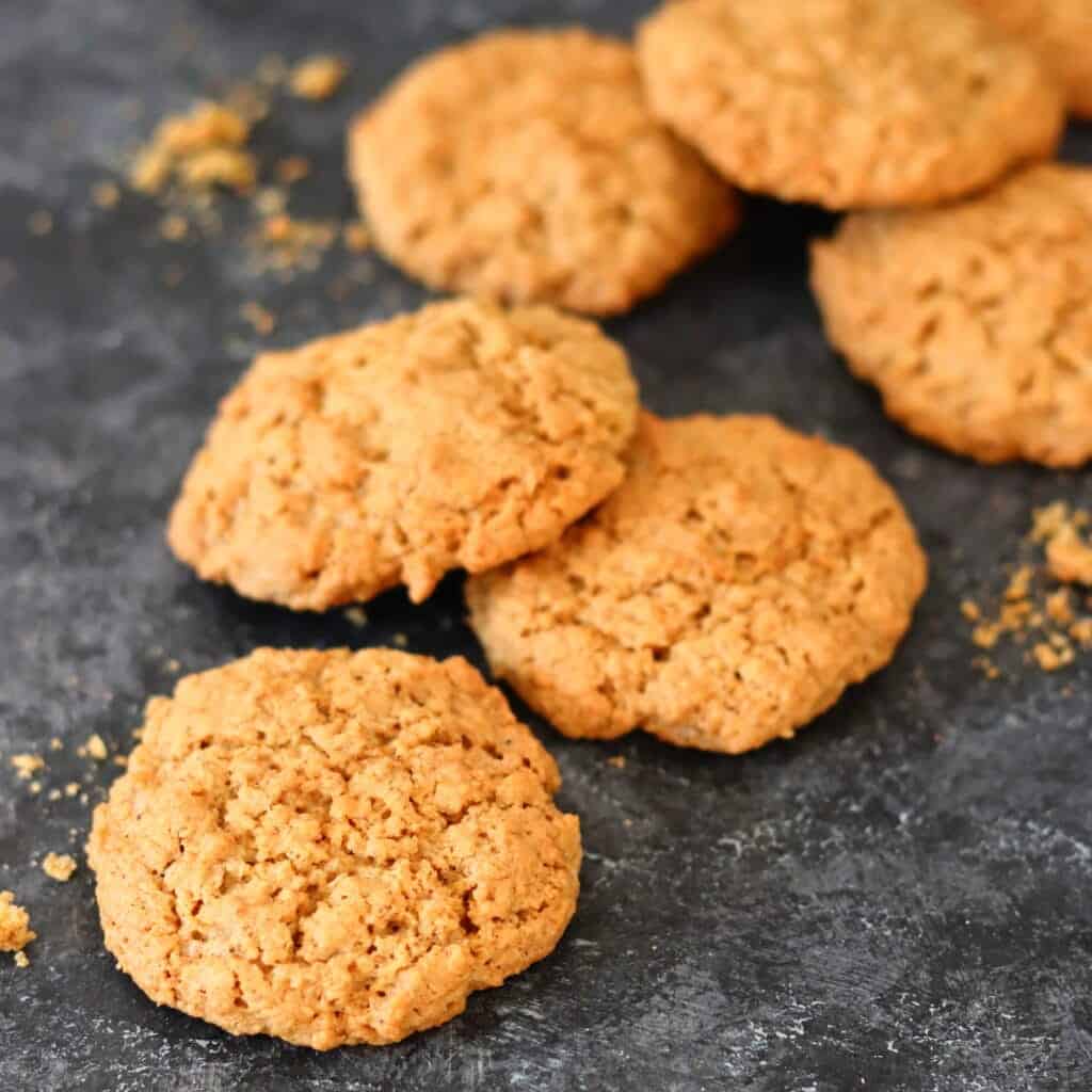 oat cookies with some crumbs