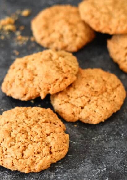 oat cookies with some crumbs