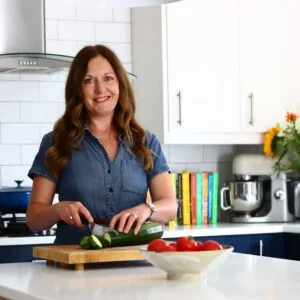 Chloe in the kitchen at Eat Your Greens