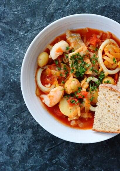 Fish, seafood and fennel stew