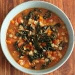 Bowl of Winter Italian Minestrone Soup