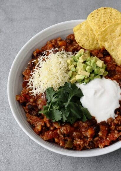 Turkey and Black Bean Chilli