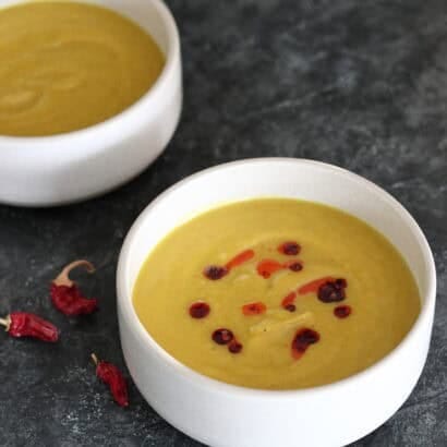 Thumbnail for Easy Curried Parsnip Soup with Chilli Oil