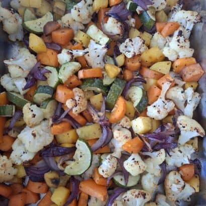 Thumbnail for Salad of Warm Vegetables, Lentils and Halloumi