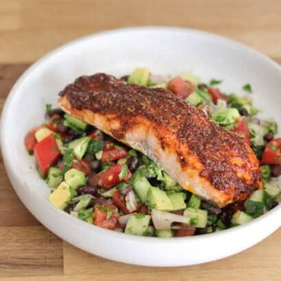 Thumbnail for Cajun Salmon with Mexican Salad