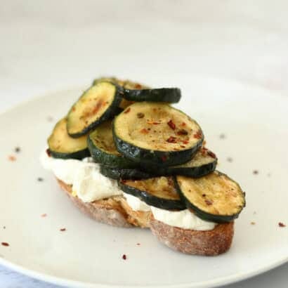 Thumbnail for Jammy Courgettes and Ricotta on Sourdough