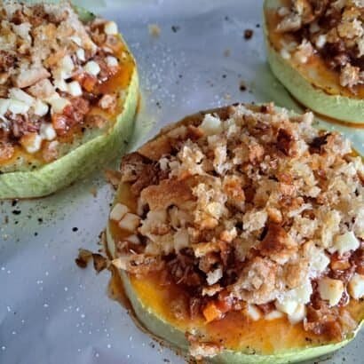 Thumbnail for Stuffed Courgette Slice with Leftovers