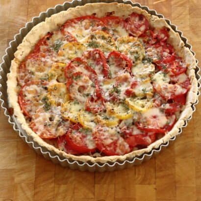 Thumbnail for Tomato Tart with Mustard Shallots